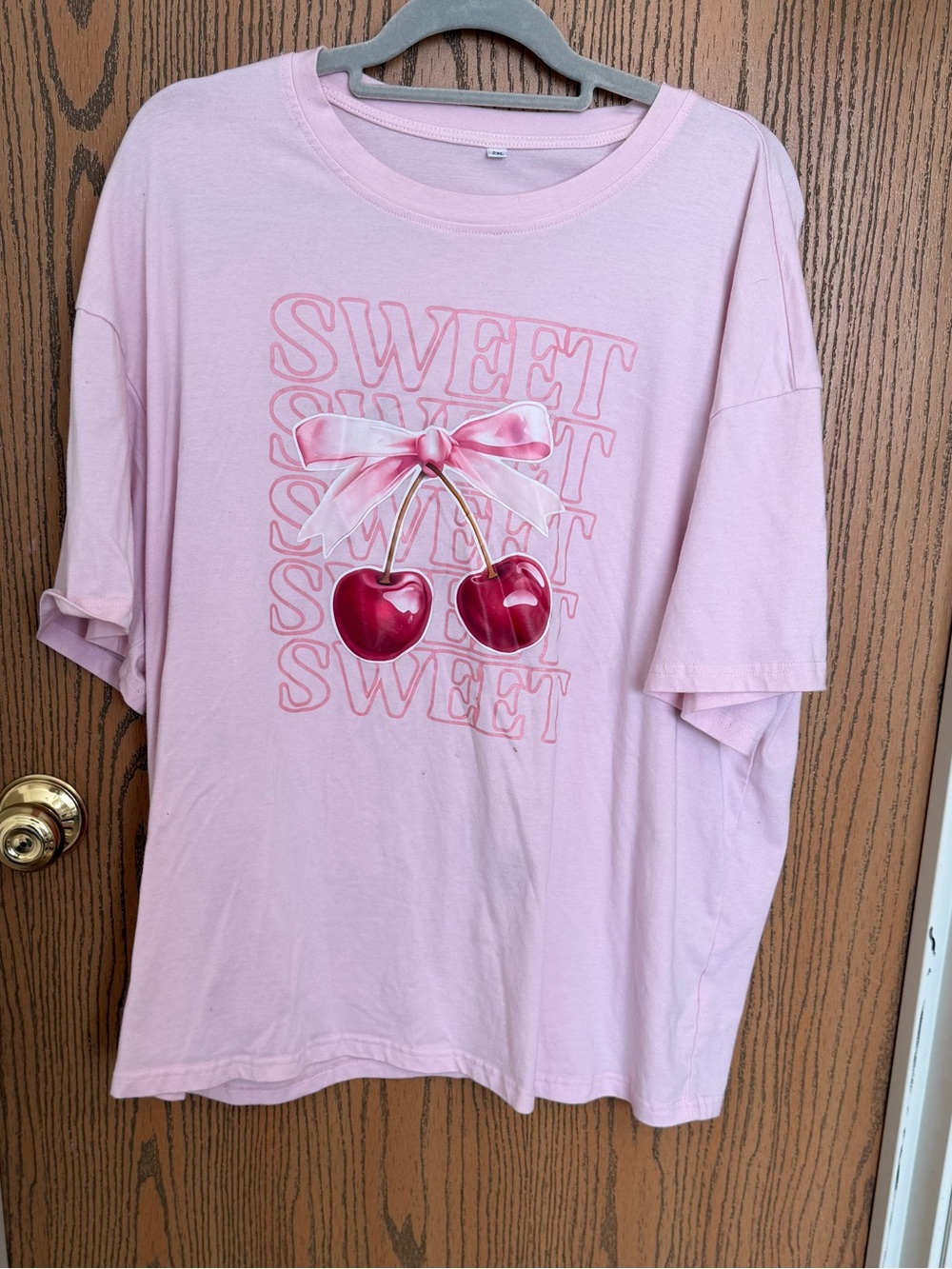 Girls' Pink 'Sweet' Cherry Graphic Tee